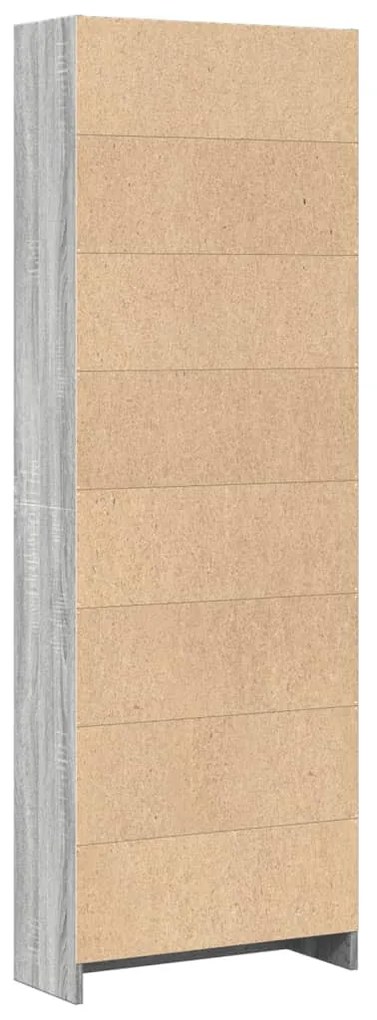 szürke sonoma színű szerelt fa könyvespolc 60 x 24 x 176 cm