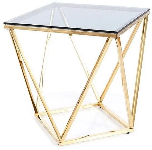 Silver B 50x50cm-es dohányzóasztal Füstös-Arany