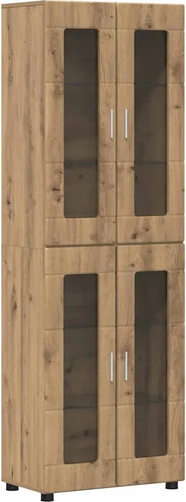 vidaXL Magasfiú ajtóval FLORIN Artisan tölgy 60 x 35 x 182 cm Faanyag