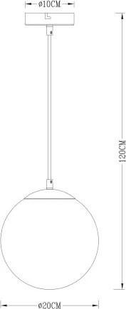 Globo 15855 Függeszték metál arany, üveg átlátszó,arany, ø: 200, Foglalat típusa:1xE27 60W 230V