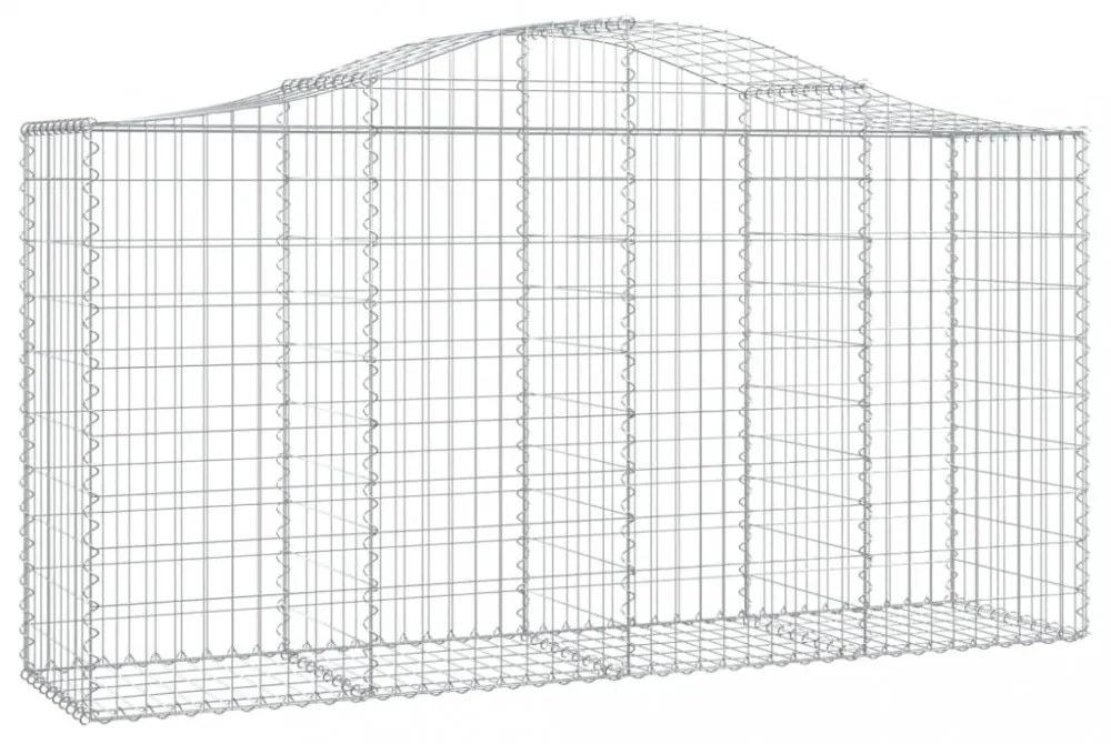 11 db íves horganyzott vas gabion kosár 200 x 50 x 100/120 cm