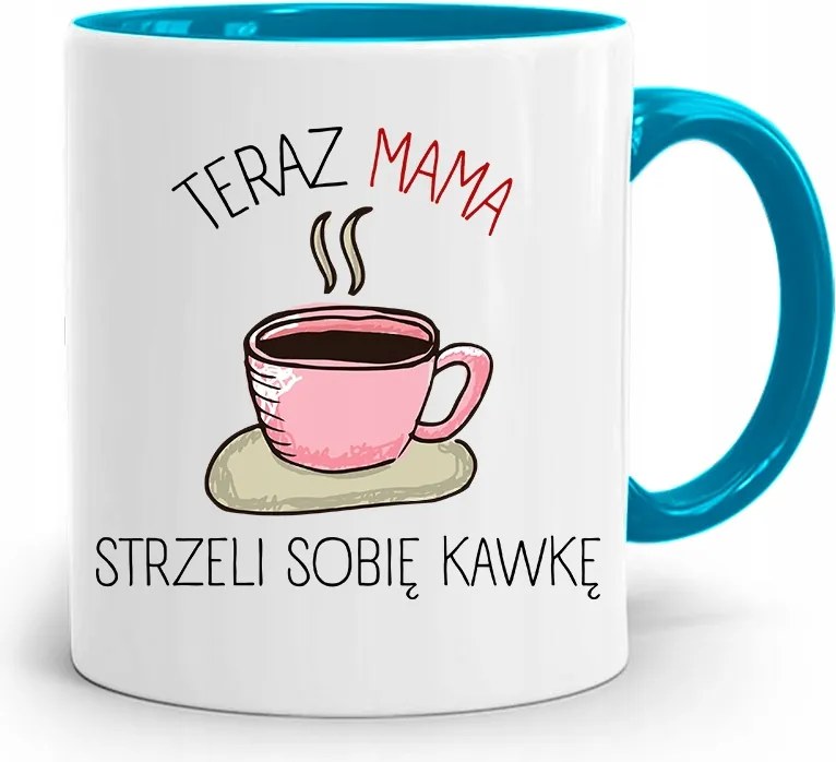 Kék Bögre Anyukáknak, fényképes nyomott mintás Kávé