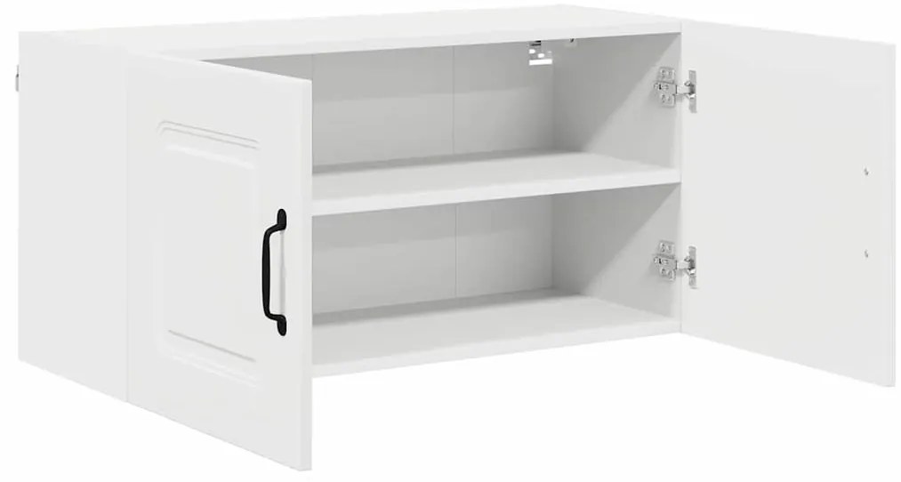 Fali konyhaszekrény polcokkal Fehér 80 x 31 x 40 cm Faanyag