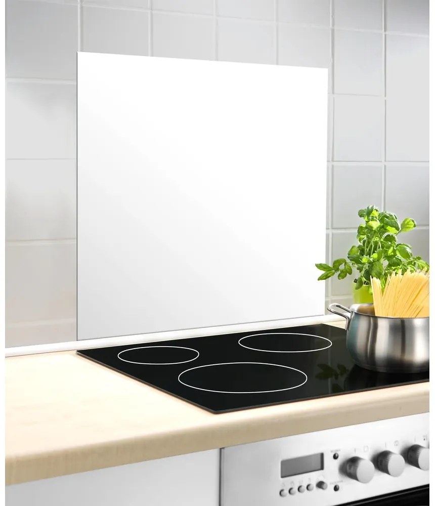 Fehér edzett üveg falvédő tűzhelyhez 60x70 cm – Wenko