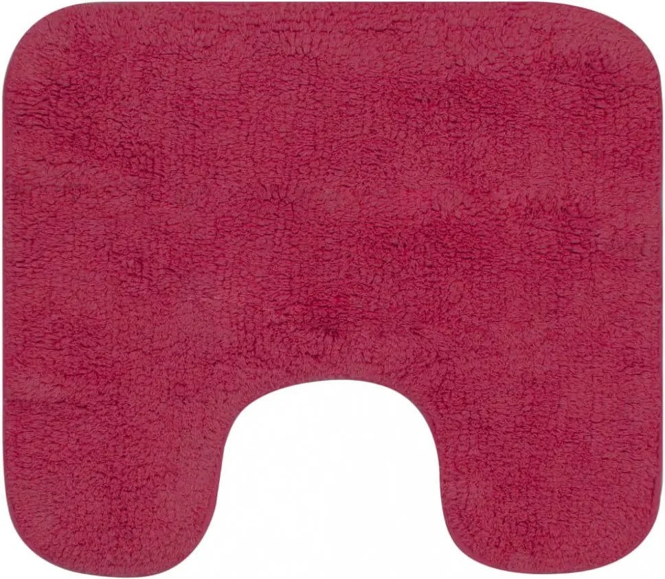 3 darabos fuksziaszínű szövet fürdőszobaszőnyeg-garnitúra