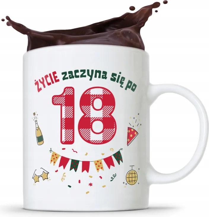 Bögre Tökéletes Ajándék Születésnapra 18 18-es 18-as évek fotónyomtatással