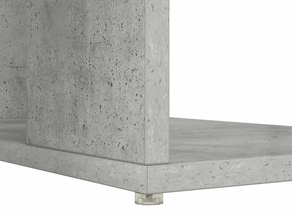 Íróasztal tárolóval Beton szürke 130 x 50.5 x 75 cm Faanyag