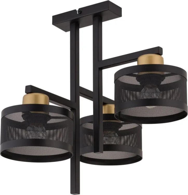 SIGMA LIGHTING 32137 OFF Ernyős Mennyezeti Lámpa Fekete, Arany E27 IP20
