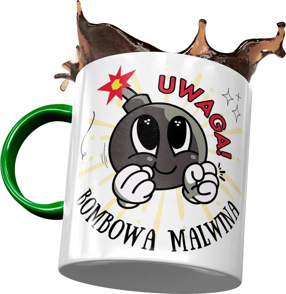 Zöld Bögre Malvina Barátnő Feleség Ajándék Nyomtatott Fotóval