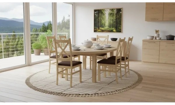 Étkezőszék NATE Sonoma tölgy/sötétbarna