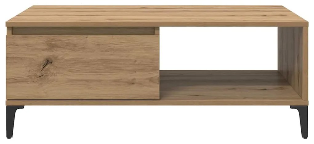 Dohányzóasztal kézműves tölgy 90 x 60 x 35 cm Faanyag