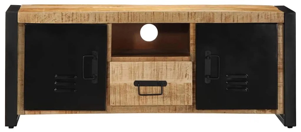 tömör nyers mangófa TV-szekrény 100x30x40 cm