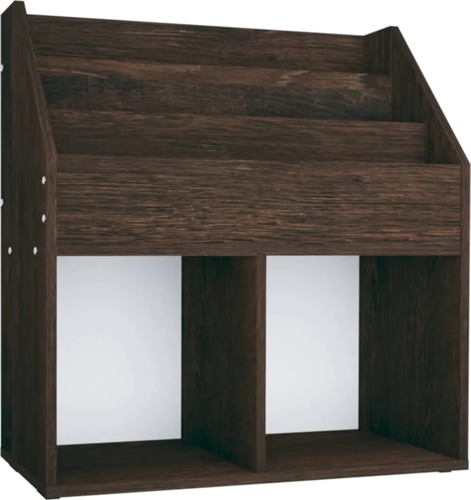 vidaXL füstös tölgy színű szerelt fa gyerek újságtartó 71x30x78,5 cm