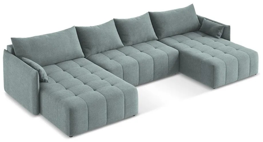 Kék kinyitható-tárolóhelyes (U alakú) sarokkanapé Moku – Makamii