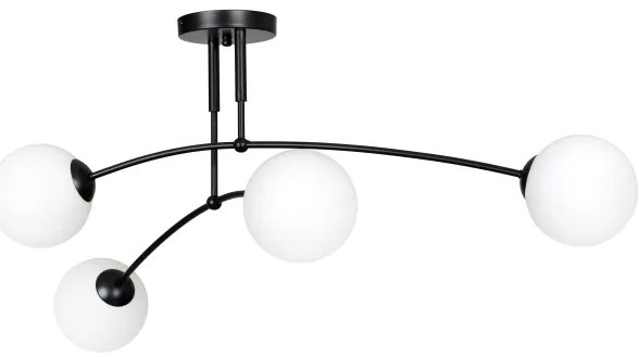 Csillár PREGOS 4xE14/10W/230V fekete