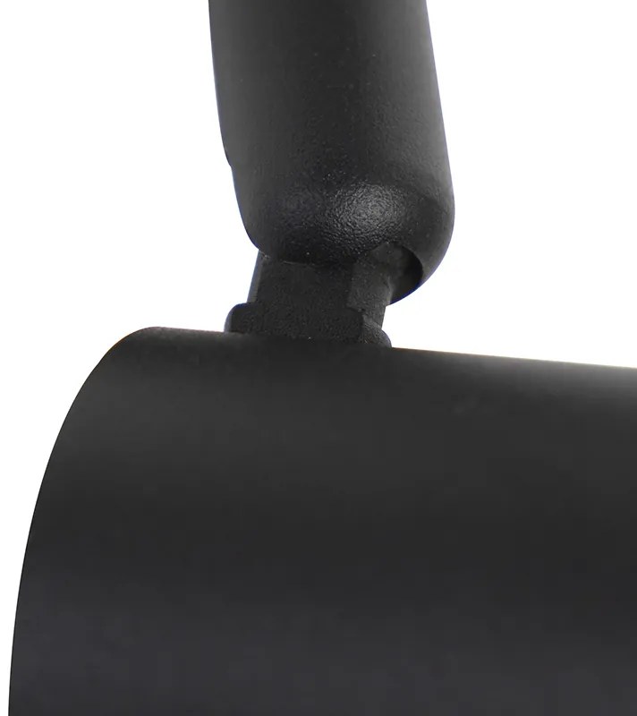 Modern fekete sínrendszer 5 spotlámpával, 1 fázisú - Jeany