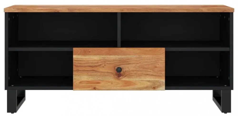 tömör akácfa és szerelt fa TV-szekrény 100 x 33 x 46 cm