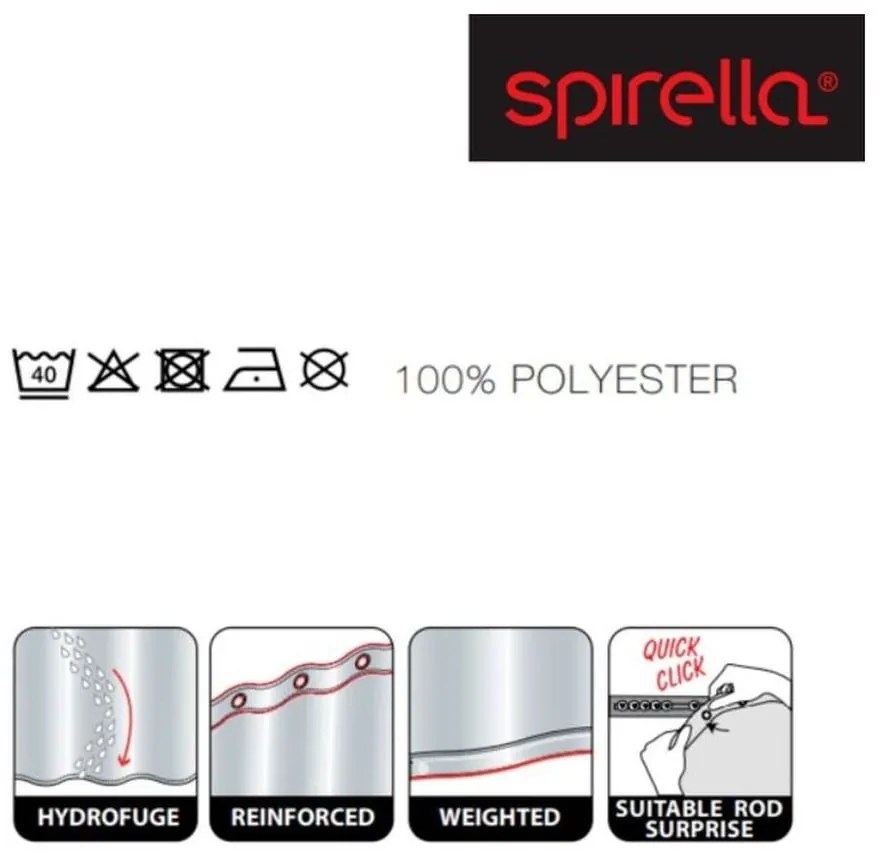 Zuhanyfüggöny 180x200 cm Porto – Spirella