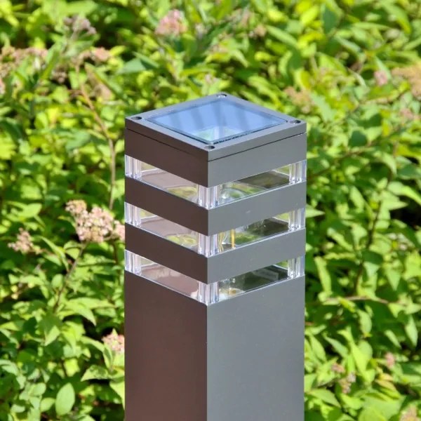 Kültéri lámpa TEKSAS 1xE27/12W/230V IP44 74 cm antracit