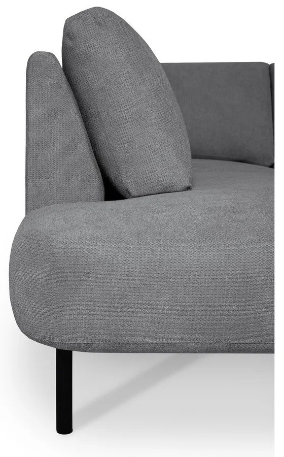 Sötétszürke sarokkanapé (bal oldali-U alakú) Hero – Scandic