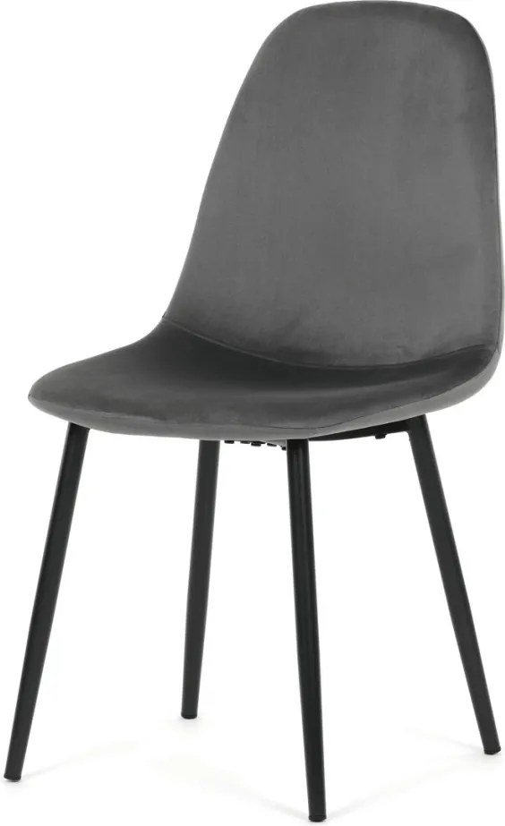CT-V2971 GREY4 szürke bársony étkezőszék