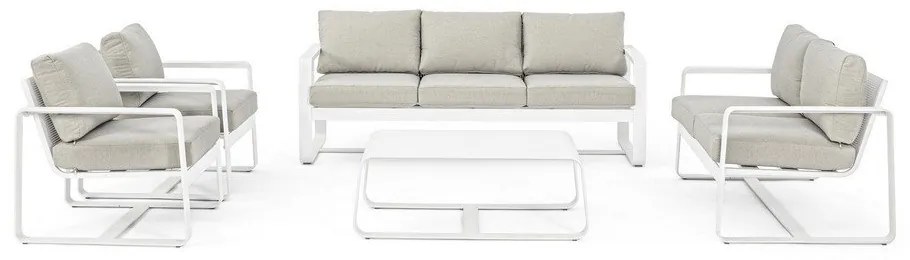 Alumínium kerti dohányzóasztal 62x105 cm Merrigan – Bizzotto