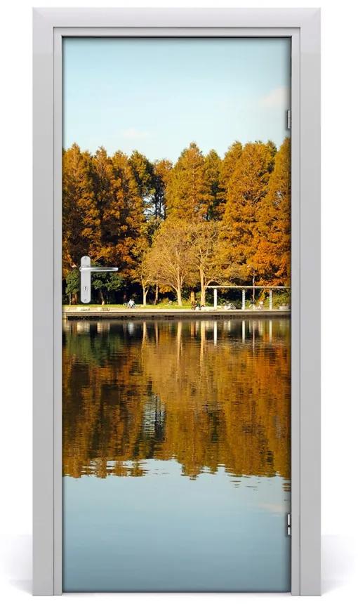 Ajtóposzter öntapadós Park ősszel 85x205 cm