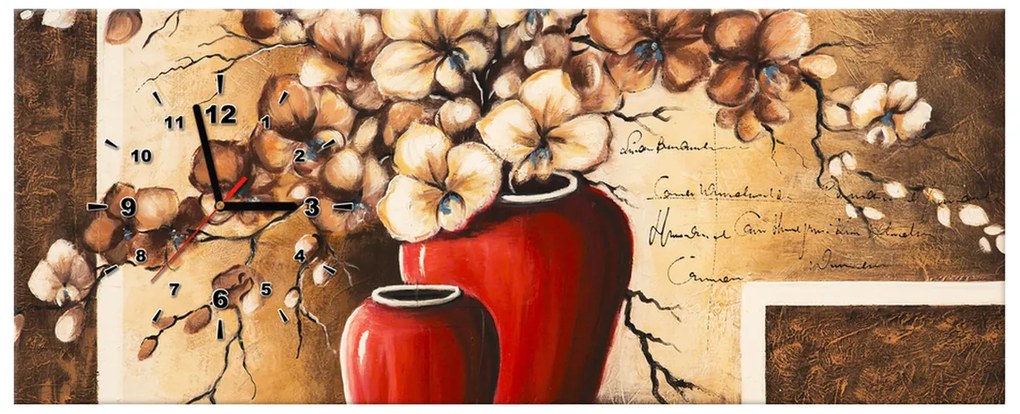 Gario Órás falikép Orchidea piros vázában Méret: 40 x 40 cm