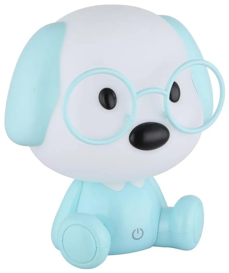 Globo 21761B - LED töltős gyerek éjjeli lámpa PUPPY 1W/5V 500 mAh kék