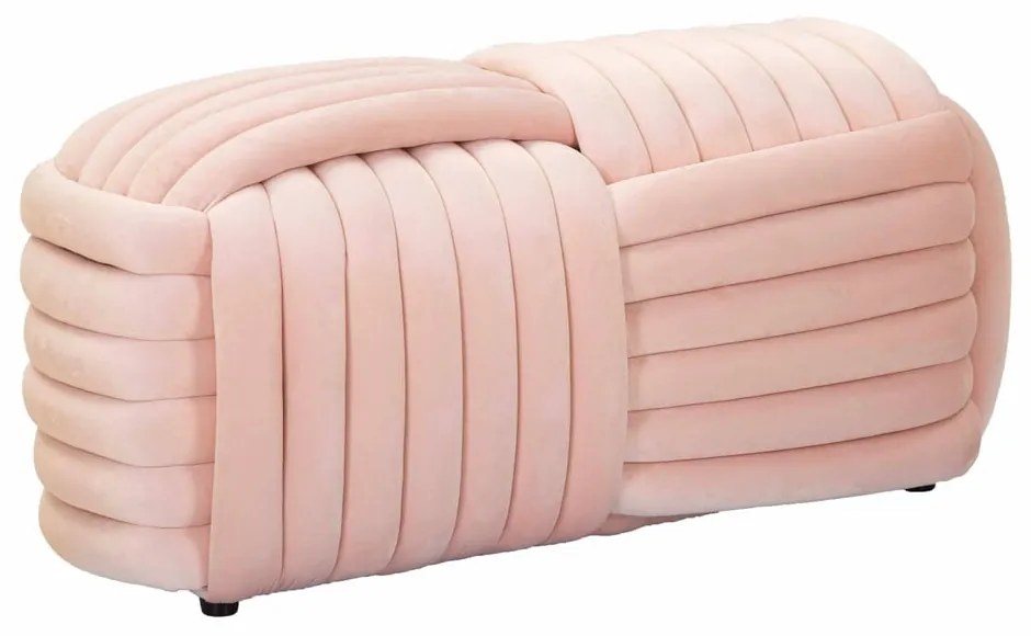 Világos rózsaszín bársony pad Softy – Mauro Ferretti