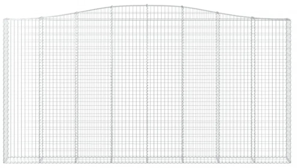 íves horganyzott vas gabion kosár 400x30x200/220 cm