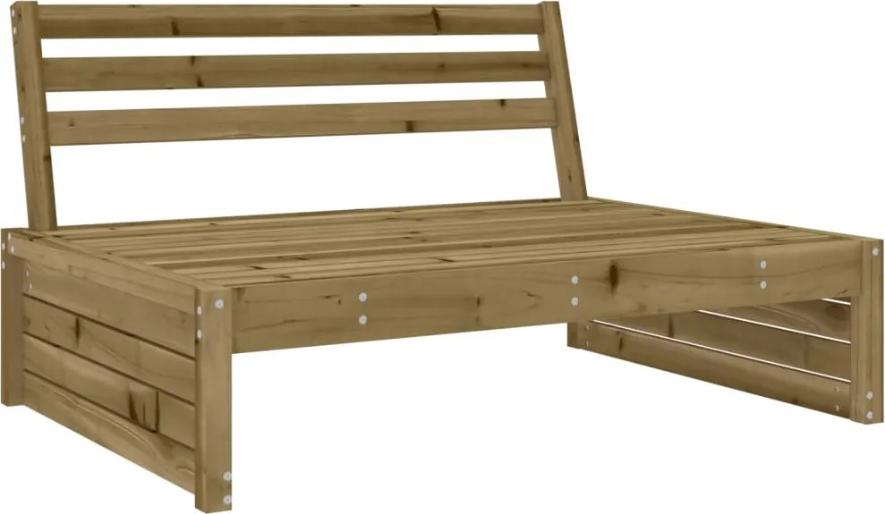 vidaXL kerti tömör impregnált fenyőfa középső kanapé 120 x 80 cm