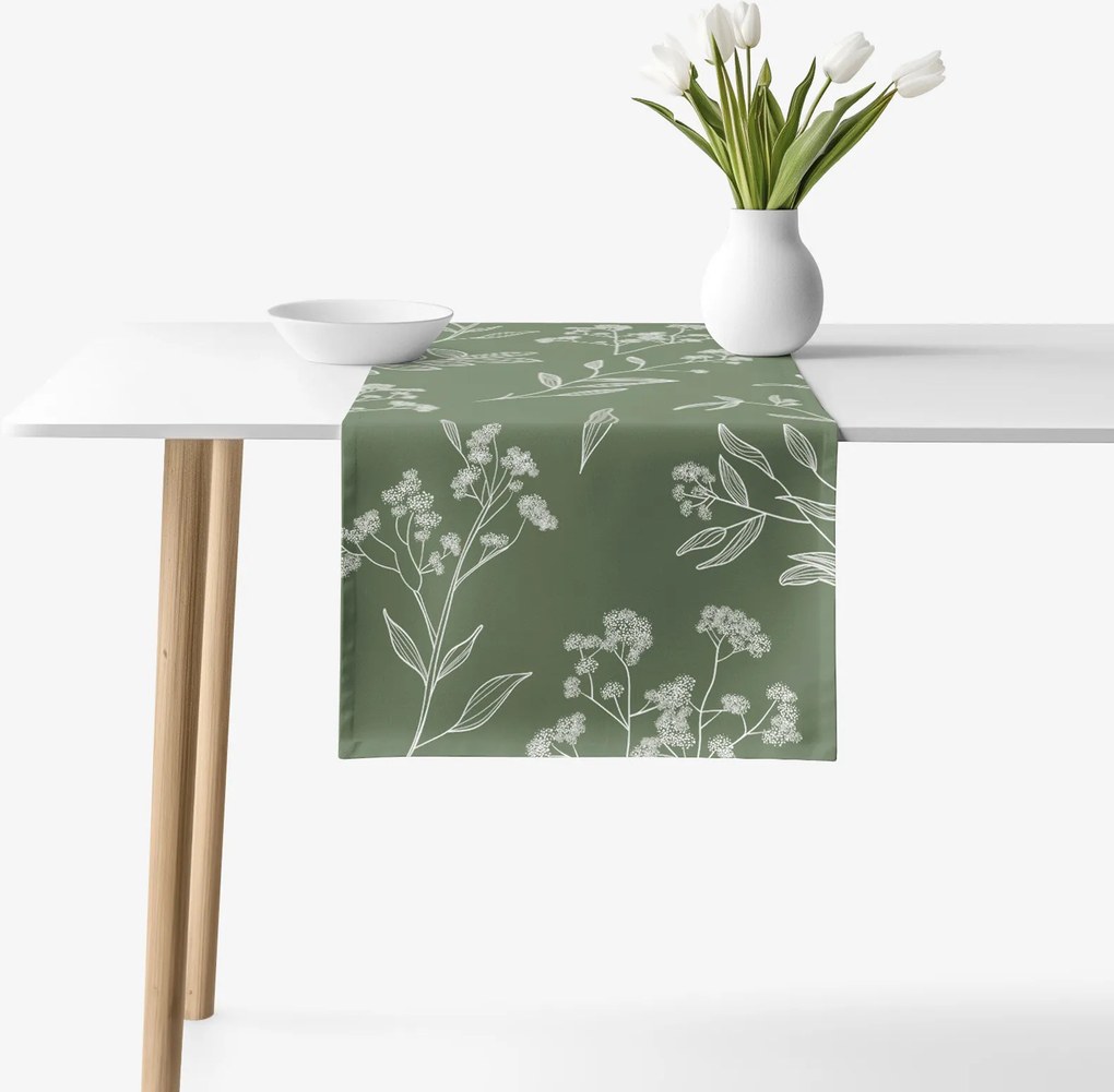 Goldea pamut asztali futó - gyógynövény levelek 35x160 cm