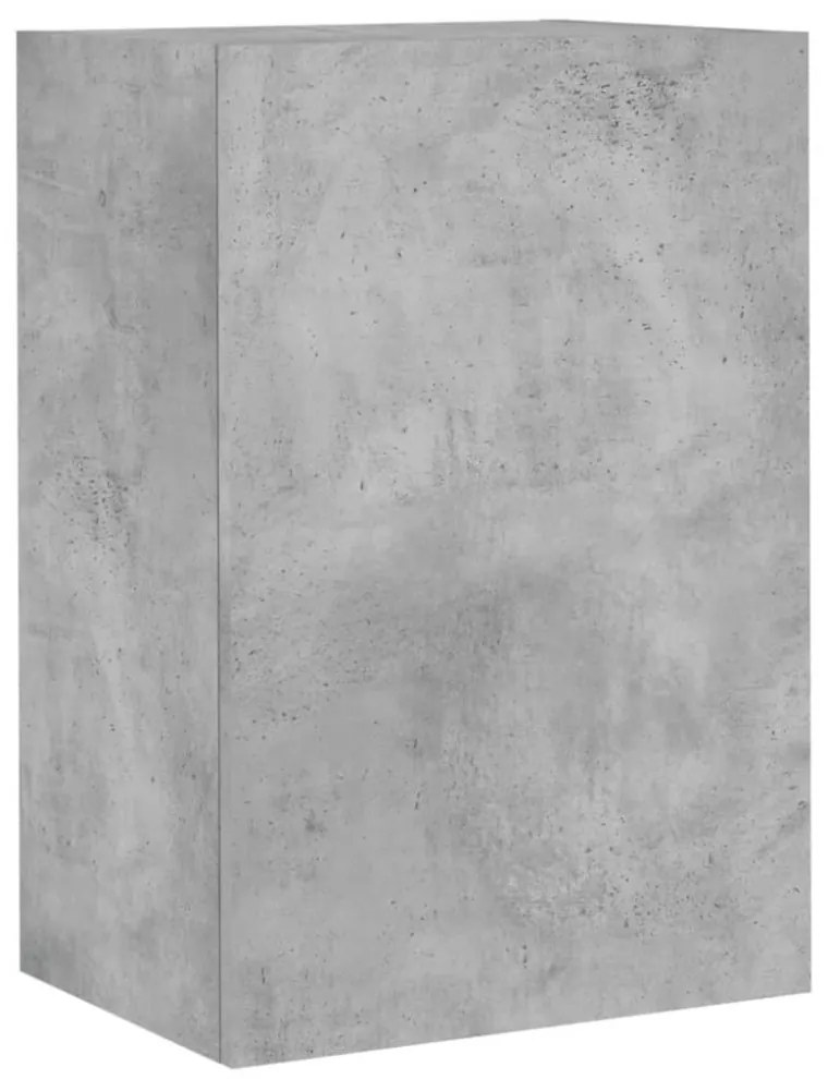 betonszürke szerelt fa fali TV-szekrény 40,5 x 30 x 60 cm