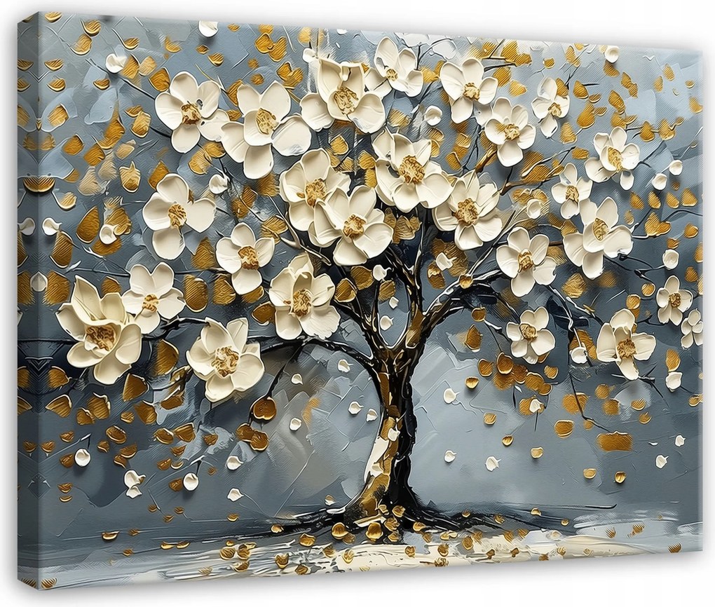 Vászonkép Az Élet Fája Virágok A Nappali Hálószobájába Vászon Falikép 120x80