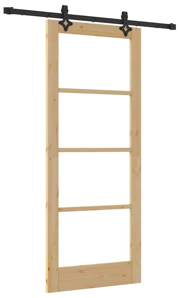 Csúszóajtó Egyéb Barna 83 x 202 cm Fa és fém