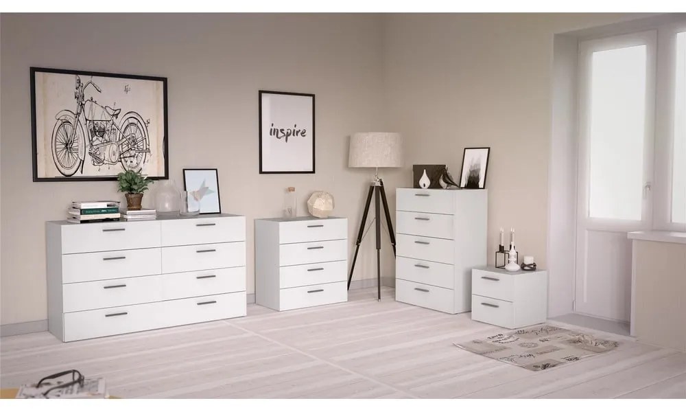 Fehér éjjeliszekrény Pepe - Tvilum