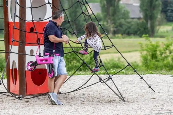 Funny Wheels - Futóbicikli 2 az 1-ben RIDER SUPER SPORT rózsaszín/fekete