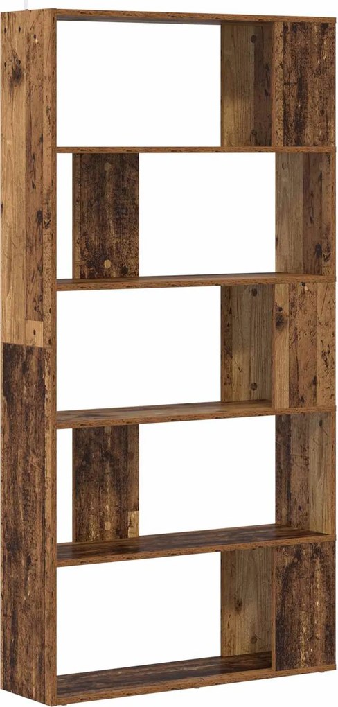 vidaXL Könyvespolc Öreg fa 80 x 24 x 159 cm Faanyag