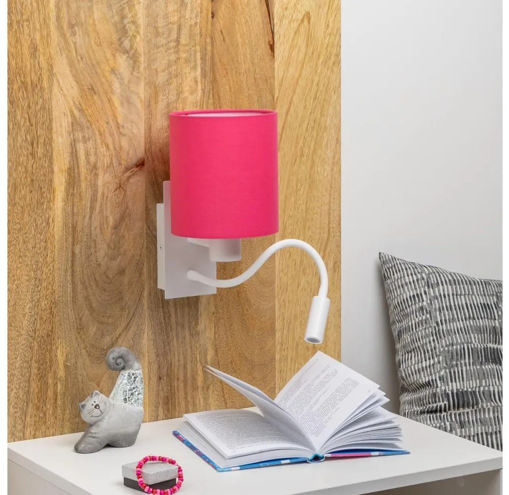 Brilagi - LED Fali lámpa NUBILA 1xE27/25W/230V + LED/3W fehér/rózsaszín