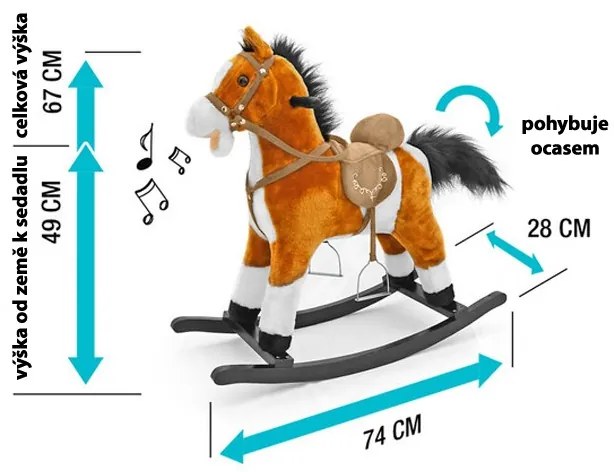 Hintaló dallammal Milly Mally Mustang világos barna