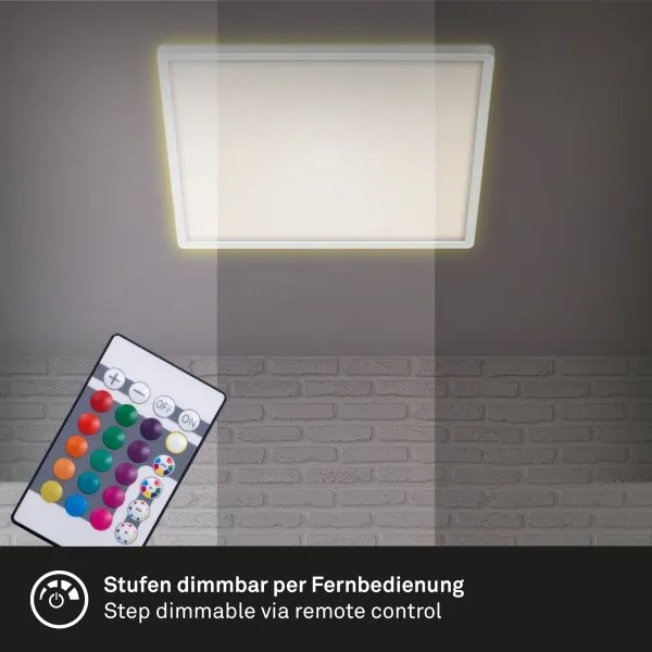 Briloner 7091-416 - RGBW LED mennyezeti lámpa SLIM LED/22W/230V + távirányító