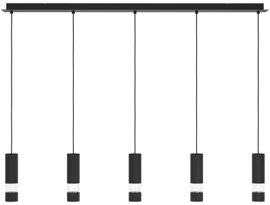 Eglo 39706 - LED Csillár zsinóron BERNABETA 5xGU10/4,6W/230V fekete