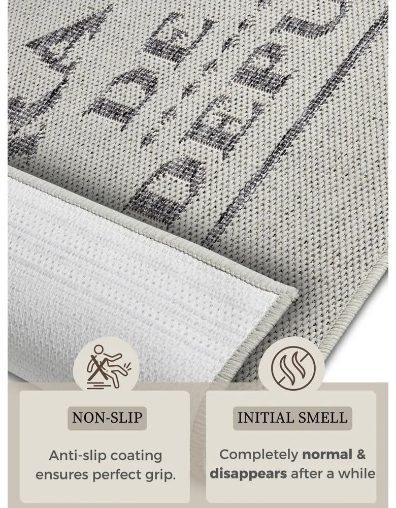 Szürke-krémszínű futószőnyeg 62x150 cm Cucina – Hanse Home