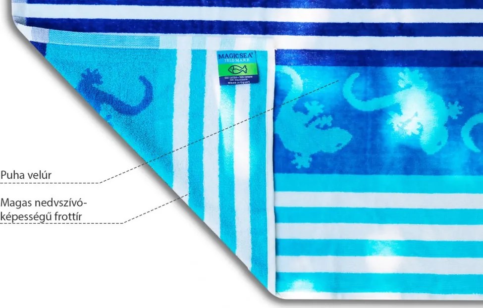 Crazy Gekko színes strandtörölköző