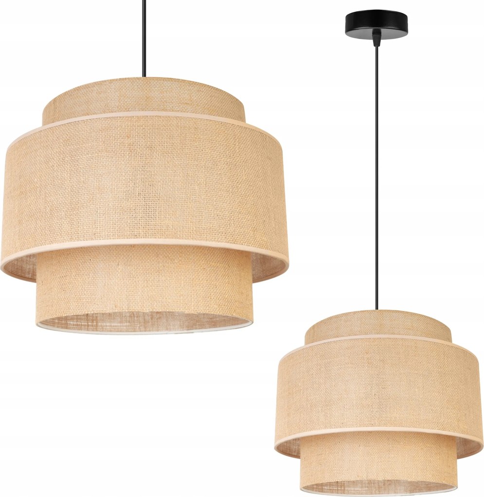 Függő Lámpa Mennyezeti Csillár Lámpabúra Boho Juta Nappali Étkező Szoba