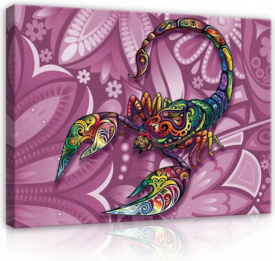 Vászonkép 100x75 Világos Skorpió színes dísz absztrakt minták misztika