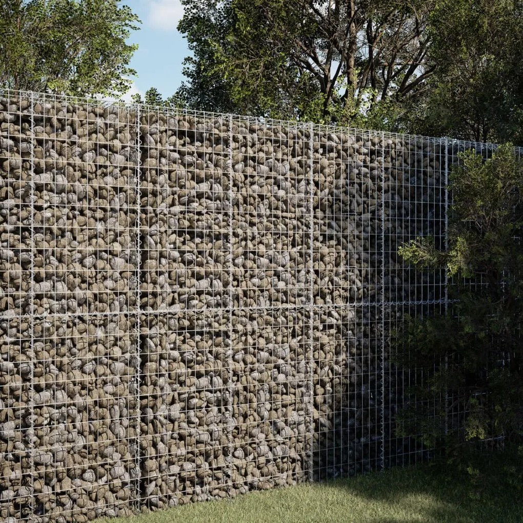horganyzott vas gabion kosár fedéllel 100 x 100 x 200 cm