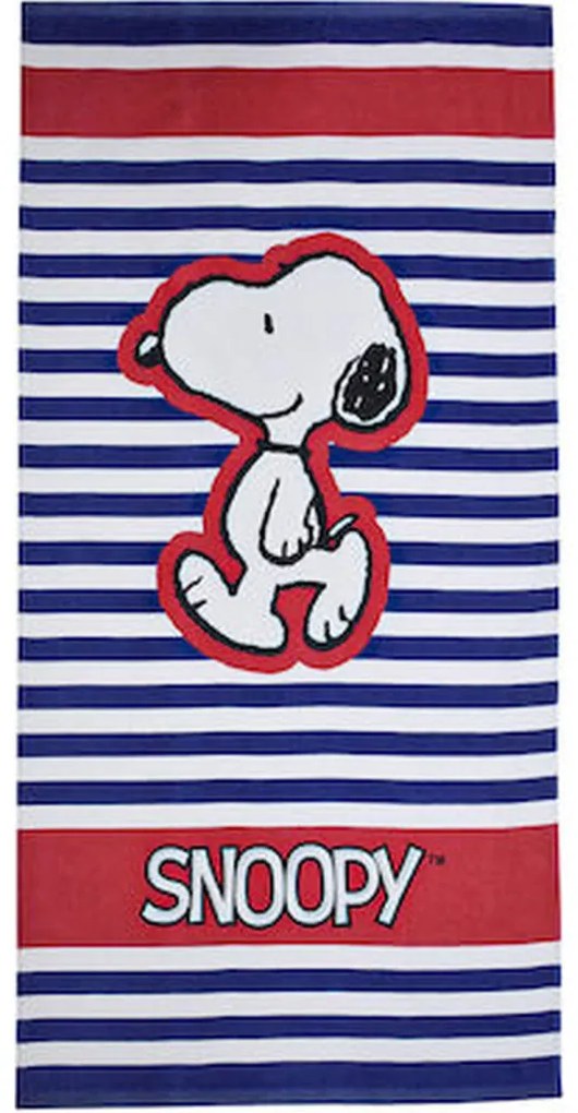 Snoopy Stripes fürdőlepedő, strand törölköző 70x140cm