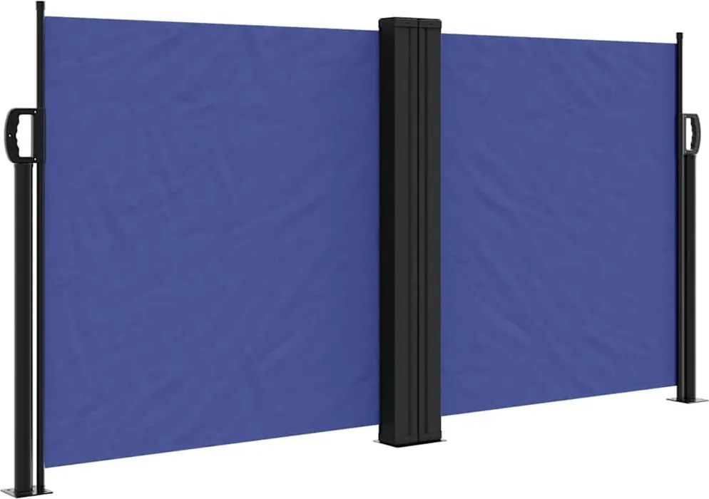 vidaXL kék behúzható oldalsó napellenző 120 x 600 cm
